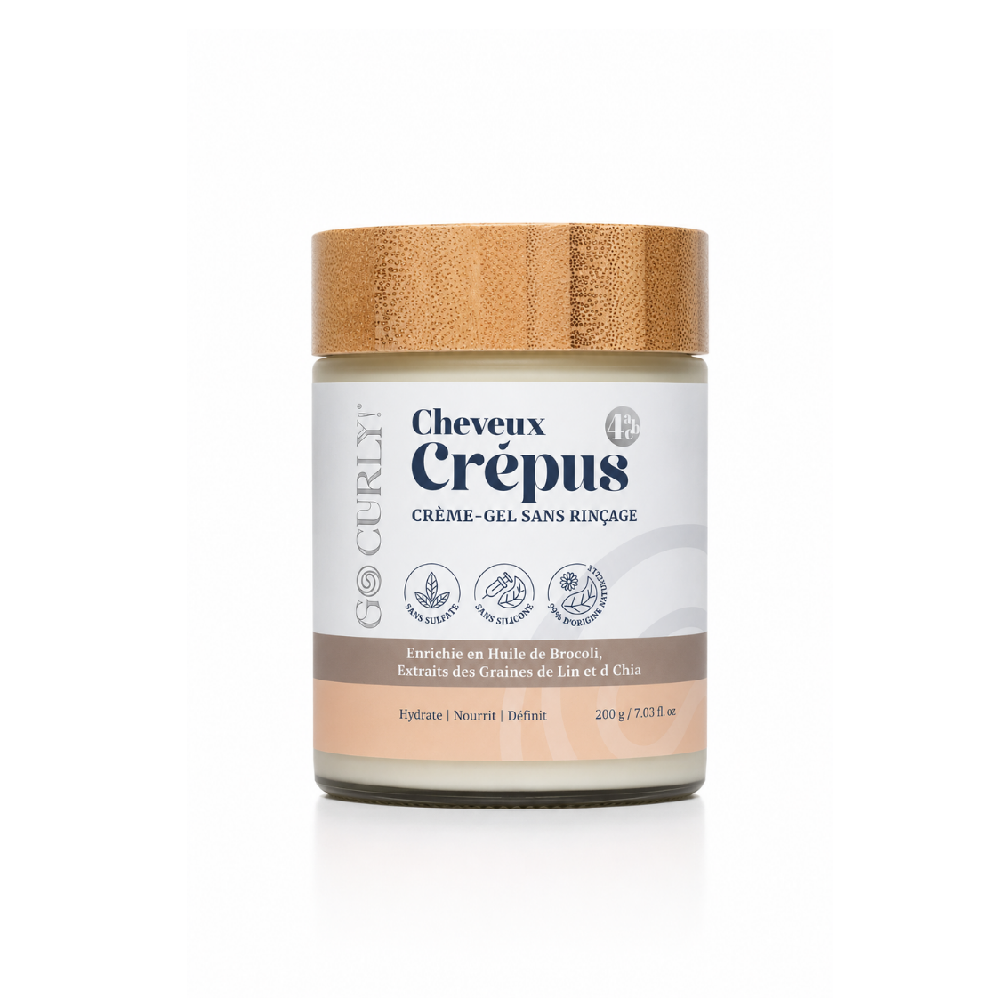 Crème-Gel Sans Rinçage (Cheveux Crépus)